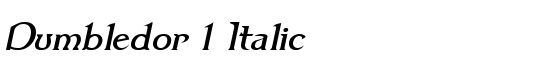 Dumbledor 1 Italic - Download Thousands of Free Fonts at FontZone.net