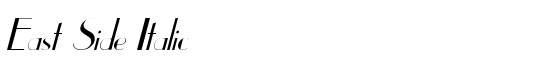 East Side Italic - Download Thousands of Free Fonts at FontZone.net