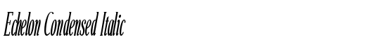 Echelon Condensed Italic - Download Thousands of Free Fonts at FontZone.net