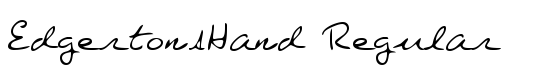 EdgertonsHand Regular - Download Thousands of Free Fonts at FontZone.net