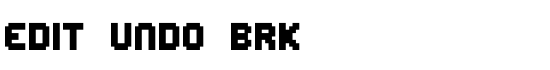 Edit Undo BRK - Download Thousands of Free Fonts at FontZone.net