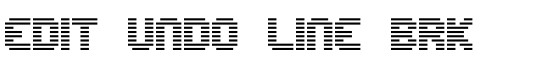 Edit Undo Line BRK - Download Thousands of Free Fonts at FontZone.net