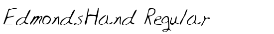 EdmondsHand Regular - Download Thousands of Free Fonts at FontZone.net