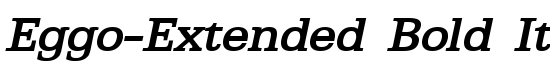 Eggo-Extended Bold Italic - Download Thousands of Free Fonts at FontZone.net