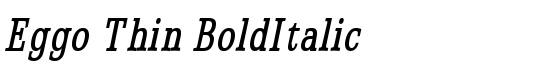 Eggo Thin BoldItalic - Download Thousands of Free Fonts at FontZone.net