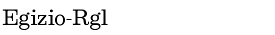 Egizio-Rgl - Download Thousands of Free Fonts at FontZone.net
