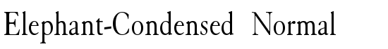 Elephant-Condensed Normal - Download Thousands of Free Fonts at FontZone.net