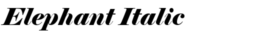 Elephant Italic - Download Thousands of Free Fonts at FontZone.net