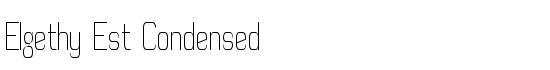Elgethy Est Condensed - Download Thousands of Free Fonts at FontZone.net