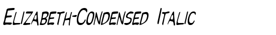 Elizabeth-Condensed Italic - Download Thousands of Free Fonts at FontZone.net