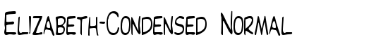 Elizabeth-Condensed Normal - Download Thousands of Free Fonts at FontZone.net