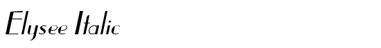 Elysee Italic - Download Thousands of Free Fonts at FontZone.net