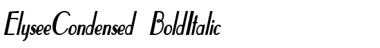 ElyseeCondensed BoldItalic - Download Thousands of Free Fonts at FontZone.net