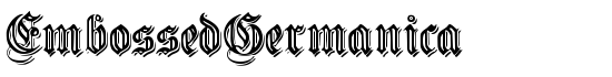 EmbossedGermanica - Download Thousands of Free Fonts at FontZone.net
