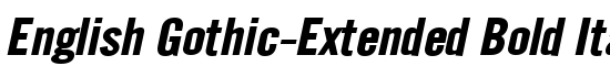 English Gothic-Extended Bold Italic - Download Thousands of Free Fonts at FontZone.net