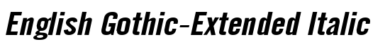 English Gothic-Extended Italic - Download Thousands of Free Fonts at FontZone.net