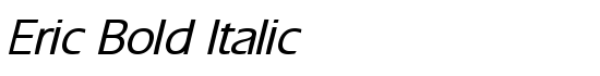 Eric Bold Italic - Download Thousands of Free Fonts at FontZone.net