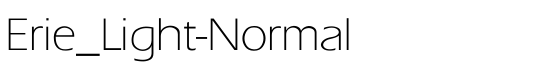 Erie_Light-Normal - Download Thousands of Free Fonts at FontZone.net