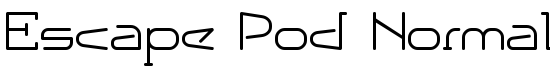Escape Pod Normal - Download Thousands of Free Fonts at FontZone.net