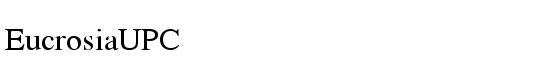 EucrosiaUPC - Download Thousands of Free Fonts at FontZone.net