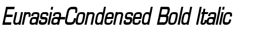 Eurasia-Condensed Bold Italic - Download Thousands of Free Fonts at FontZone.net