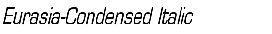 Eurasia-Condensed Italic - Download Thousands of Free Fonts at FontZone.net