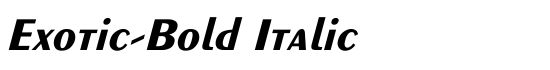 Exotic-Bold Italic - Download Thousands of Free Fonts at FontZone.net