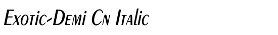 Exotic-Demi Cn Italic - Download Thousands of Free Fonts at FontZone.net