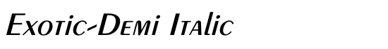 Exotic-Demi Italic - Download Thousands of Free Fonts at FontZone.net