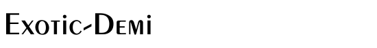 Exotic-Demi - Download Thousands of Free Fonts at FontZone.net
