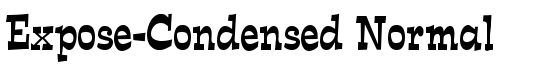 Expose-Condensed Normal - Download Thousands of Free Fonts at FontZone.net
