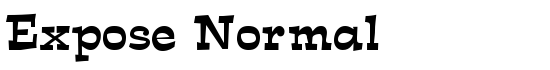 Expose Normal - Download Thousands of Free Fonts at FontZone.net