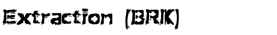 Extraction (BRK) - Download Thousands of Free Fonts at FontZone.net