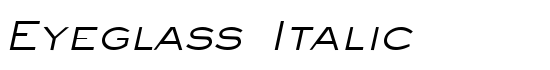 Eyeglass Italic - Download Thousands of Free Fonts at FontZone.net