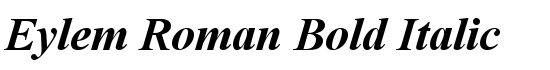 Eylem Roman Bold Italic - Download Thousands of Free Fonts at FontZone.net