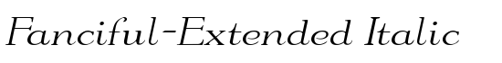 Fanciful-Extended Italic - Download Thousands of Free Fonts at FontZone.net