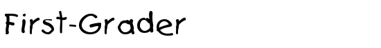 First-Grader - Download Thousands of Free Fonts at FontZone.net