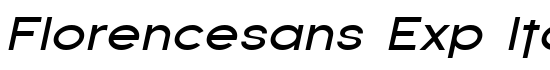 Florencesans Exp Italic - Download Thousands of Free Fonts at FontZone.net