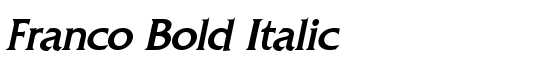 Franco Bold Italic - Download Thousands of Free Fonts at FontZone.net