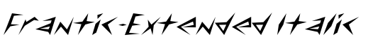 Frantic-Extended Italic - Download Thousands of Free Fonts at FontZone.net