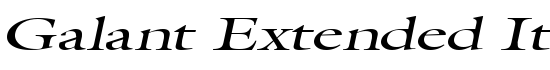 Galant Extended Italic - Download Thousands of Free Fonts at FontZone.net