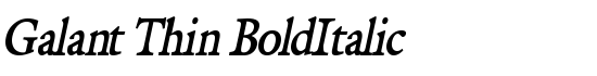 Galant Thin BoldItalic - Download Thousands of Free Fonts at FontZone.net