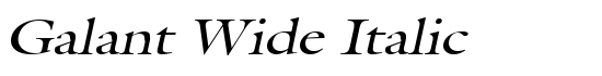 Galant Wide Italic - Download Thousands of Free Fonts at FontZone.net