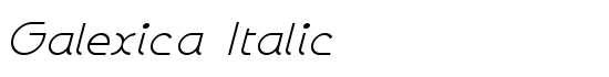 Galexica Italic - Download Thousands of Free Fonts at FontZone.net