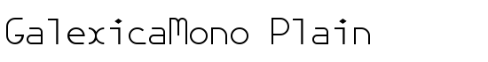 GalexicaMono Plain - Download Thousands of Free Fonts at FontZone.net