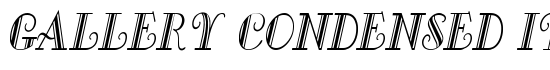 Gallery Condensed Italic - Download Thousands of Free Fonts at FontZone.net