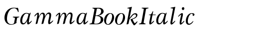 GammaBookItalic - Download Thousands of Free Fonts at FontZone.net
