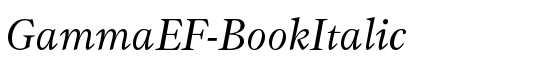 GammaEF-BookItalic - Download Thousands of Free Fonts at FontZone.net
