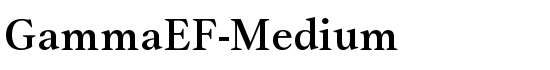 GammaEF-Medium - Download Thousands of Free Fonts at FontZone.net