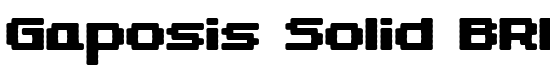 Gaposis Solid BRK - Download Thousands of Free Fonts at FontZone.net